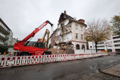 Hammer Straße 134 während des Abrisses Ende Oktober 2023.