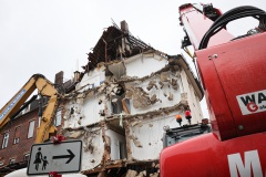 Hammer Straße 134 während des Abrisses Ende Oktober 2023.