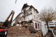 Hammer Straße 134 während des Abrisses Ende Oktober 2023.