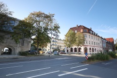 Hammer Straße 134 vor dem Abriss. Links im Bild ist der alte Schützenhofbunker, dessen Umbau zu einem Wohnhaus 2023 abgeschlossen wurde.