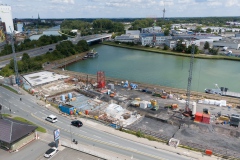 Die Baustelle der künftigen "Ideenwerft" an der Robert-Bosch-Straße.