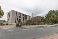 Neubauprojekt in Coerde: Wohnungsbau am Kiesekampweg. Hier direkt vom Holtmannsweg aus gesehen.