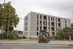 Neubauprojekt in Coerde: Wohnungsbau am Kiesekampweg. Hier direkt vom Holtmannsweg aus gesehen.