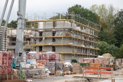 Neubauprojekt in Coerde: Wohnungsbau am Kiesekampweg. Hier vom Holtmannsweg aus gesehen.