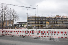 Coerde: Neubauten am Kiesekampweg: Blick von der Königsberger Straße.
