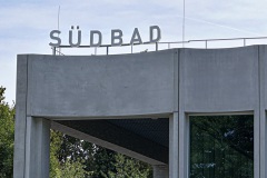 Das neue Südbad am Inselbogen im September 2023.