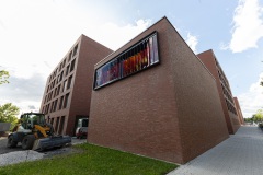 Das katholische Studierendenwohnheim Tita-Cory-Campus an der Albert-Schweitzer-Straße.
