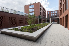 Das katholische Studierendenwohnheim Tita-Cory-Campus an der Albert-Schweitzer-Straße.
