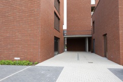 Das katholische Studierendenwohnheim Tita-Cory-Campus an der Albert-Schweitzer-Straße.