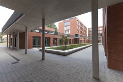 Das katholische Studierendenwohnheim Tita-Cory-Campus an der Albert-Schweitzer-Straße.