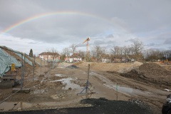 York-Quartier in Gremmendorf im März 2023. Blick in Richtung Albersloher Weg, hier soll das Gremmendorfer Zentrum entstehen.