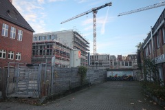 Neubau des Hüffer-Campus im November 2023. Hier der Blick von der Hüfferstraße aus.