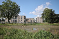 Das Oxford-Quartier in Gievenbeck: Hier ist das weitgehend fertiggestellte Quartier D3 zu sehen.