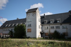 Das Oxford-Quartier in Gievenbeck - das Uhrenturmgebäude soll eine Begegnungsstätte werden.