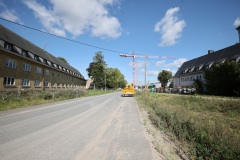 Das Oxford-Quartier in Gievenbeck - Blickrichtung Norden durch die alte Erschließungsstraße der Kaserne.