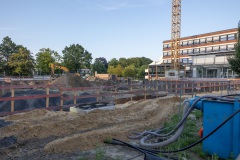Sparkassen-Campus am Bröderichweg in Kinderhaus im August 2023. Im Hintergrund verläuft der Bröderichweg.