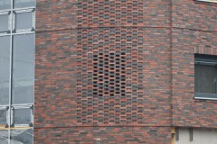 Neubau Bremer Straße/Hafenstraße. Deteilansicht der Fassade.