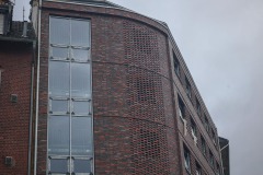 Neubau Bremer Straße/Hafenstraße. Deteilansicht der Fassade.