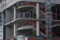 Das Bürogebäude am Dreieckshafen Ende August 2025.