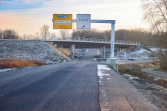 Januar 2024: Neubau der B51 am Knotenpunkt Warendorfer Straße/Mondstraße. Hier der Verlauf aus Richtung Norden auf die B51 Richtung Münster-Süd. Rechts geht es in Richtung Warendorfer Straße, Stadtmitte.