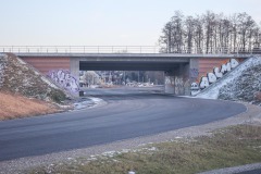 Januar 2024: Neubau der B51 am Knotenpunkt Warendorfer Straße/Mondstraße. Von der Mondstraße aus (im Hintergrund unter der Brücke) geht es auf den Zubringer Richtung Norden.