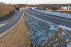 Januar 2024: Neubau der B51 am Knotenpunkt Warendorfer Straße/Mondstraße. Hier der Bogen aus und in Richtung Warendorf. 